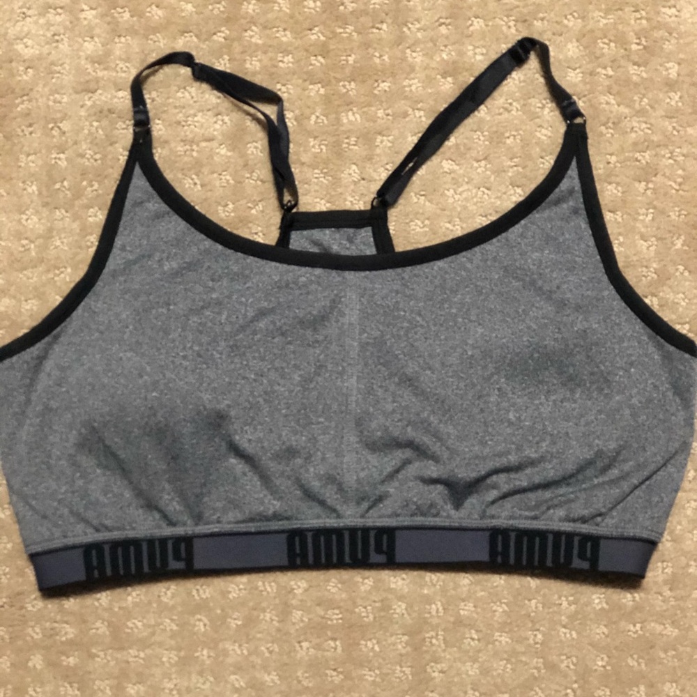 Grey & Black Puma Sports Bra size XL